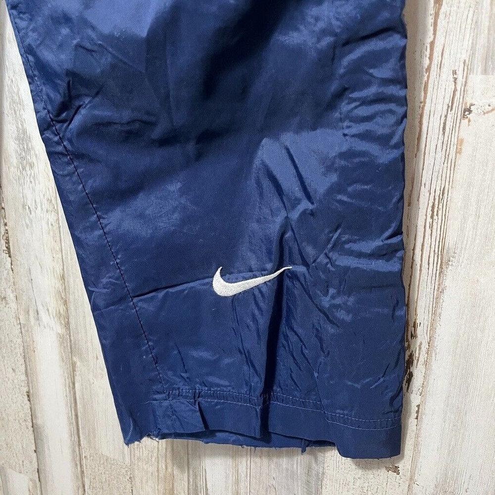 Vintage Y2K Nike Navy Blue Button Breakaway Tear Away Windbreaker Pants Mens L - Picture 2 of 8